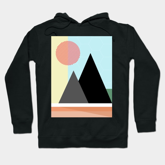 Geometric minimal landscape Hoodie by PanyaCreative